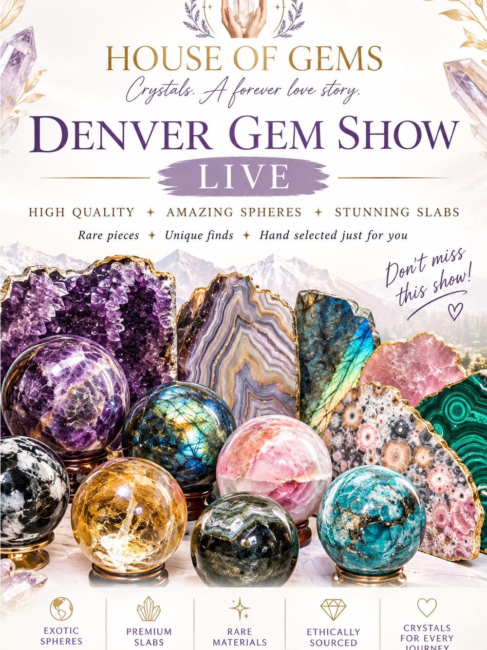 Denver Gem Show Live - Best of the best No refunds